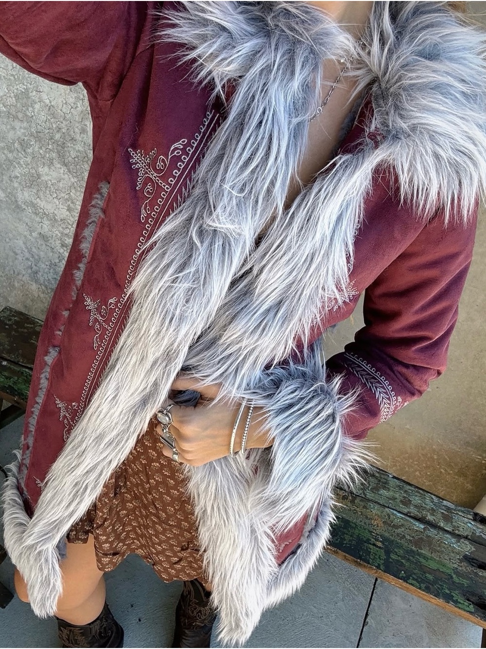 Tree of Life AU Afghan coat